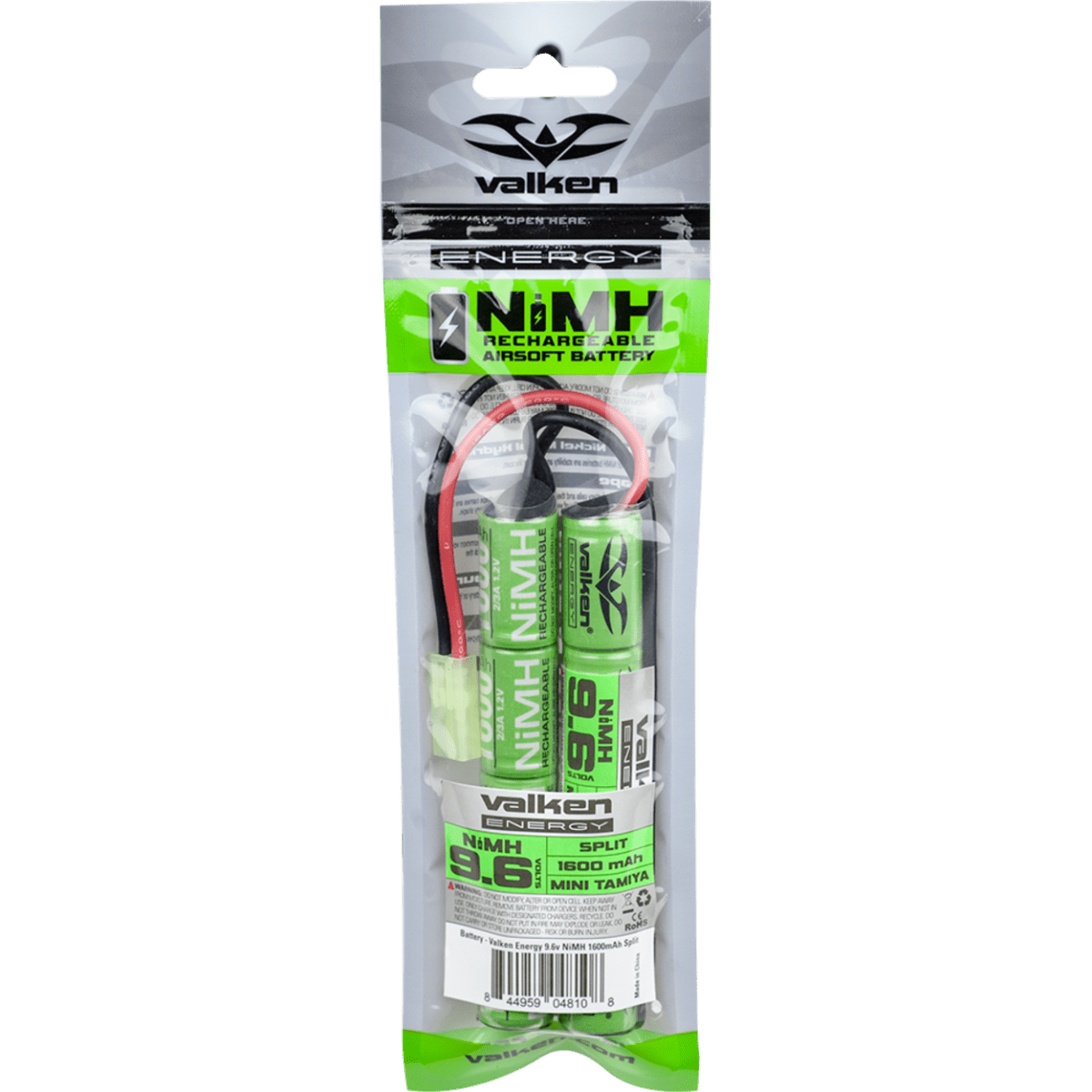 Valken Battery NiMH 9.6V 1600mAh Split Style