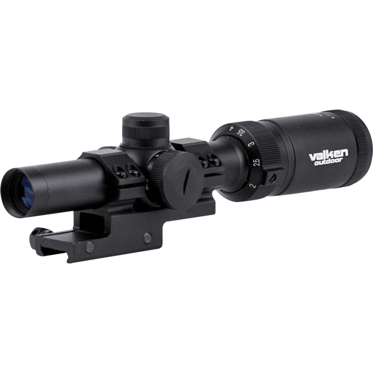 Valken Scope 1-4×20 w/Mount Mil-Dot Reticle